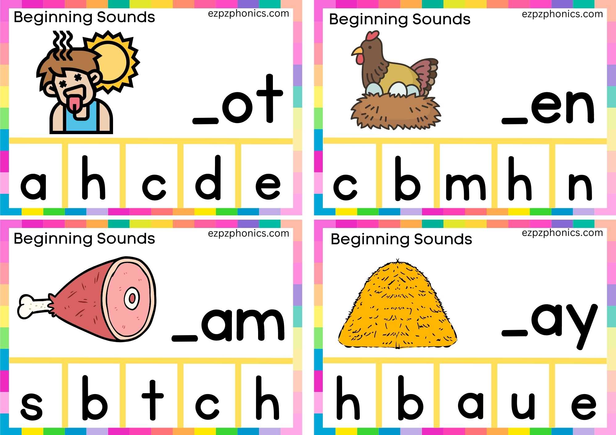 Letter H Finish The Word And Clip The Correct Letter Group 1